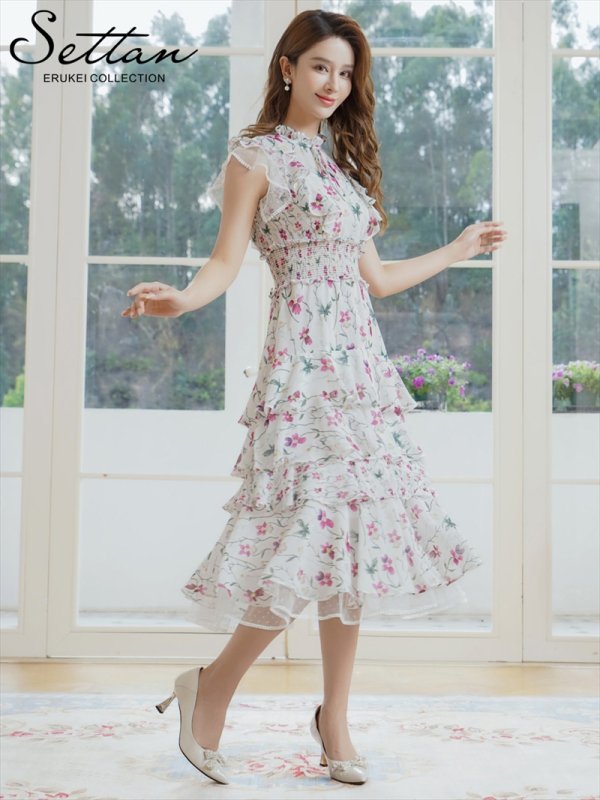 パープルxグリーン　モデル：Aoli　身長：162cm　着用サイズ：7号(Sサイズ)