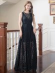画像6: XS-Lサイズあり【SETTAN/セッタン】総レース/ ノースリーブ/ Aライン/ ロングドレス/ キャバドレスlong[OF2] (6)