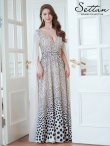 ベージュ×ブラック モデル:Aoli 身長:162cm 着用サイズ:7号(Sサイズ)