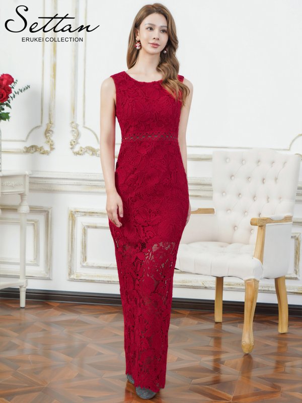 レッド　モデル：Aoli　身長：162cm　着用サイズ：7号(Sサイズ)