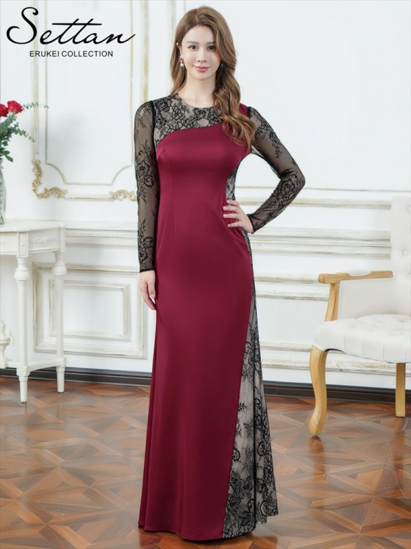 レッド×ブラック　モデル：Aoli　身長：162cm　着用サイズ：7号(Sサイズ)