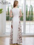 ホワイトxブラウン　モデル：Aoli　身長：162cm　着用サイズ：7号(Sサイズ)