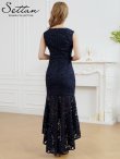 ネイビー　モデル：Aoli　身長：162cm 着用サイズ：7号(Sサイズ)