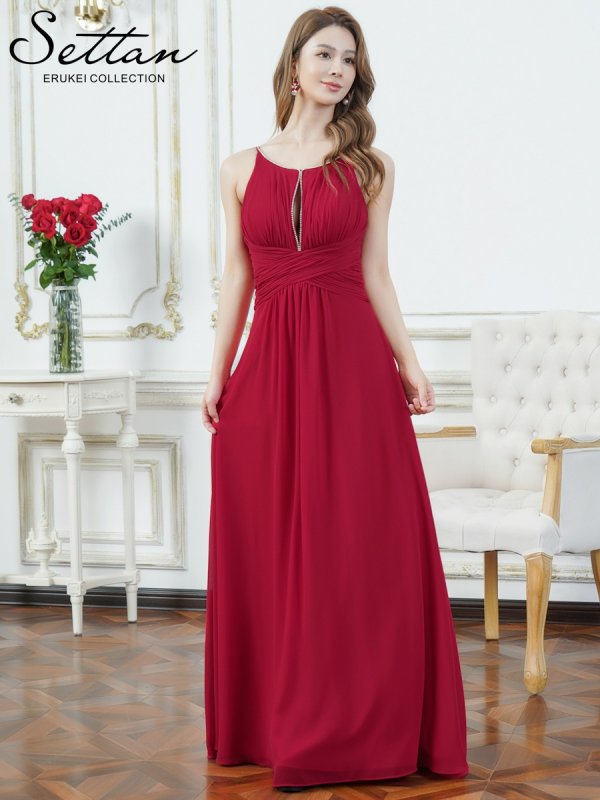 レッド モデル：Aoli　身長：162cm 着用サイズ：7号(Sサイズ)