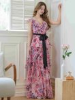ベージュxピンク モデル：Aoli　身長：162cm 着用サイズ：7号(Sサイズ)