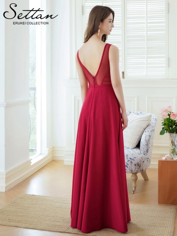 ワインレッド モデル:Aoli 身長:162cm:7号(Sサイズ)