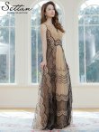 ベージュxブラック　モデル：Aoli　身長：162cm　着用サイズ：7号(Sサイズ)