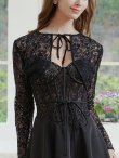 ブラック　モデル：Aoli　身長：162cm　着用サイズ：7号(Sサイズ)着用