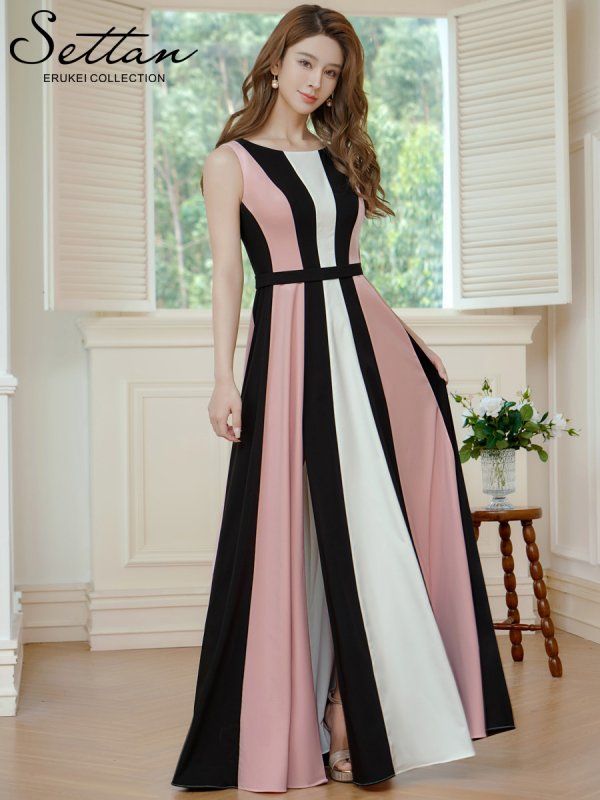 ブラックxピンク モデル:Aoli 身長:162cm 着用サイズ:7号(Sサイズ)