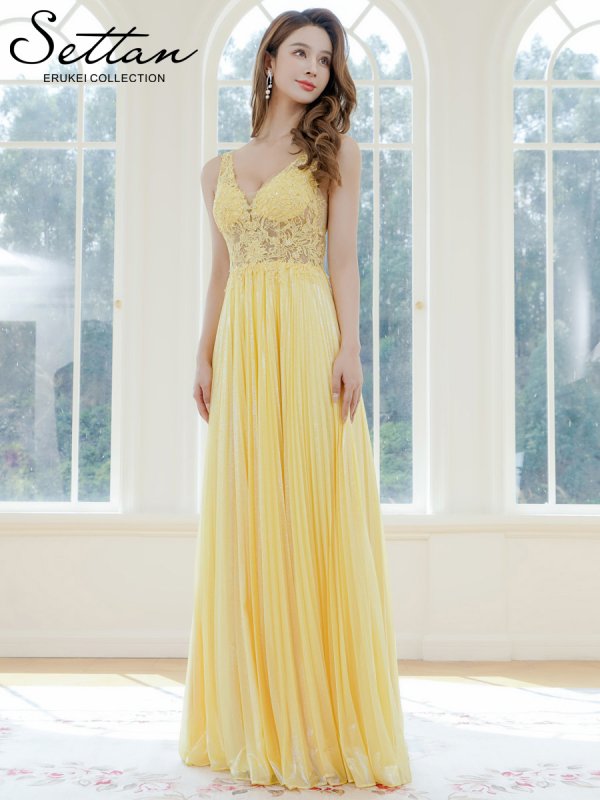 イエロー モデル：Aoli　身長：162cm 着用サイズ：7号(Sサイズ)