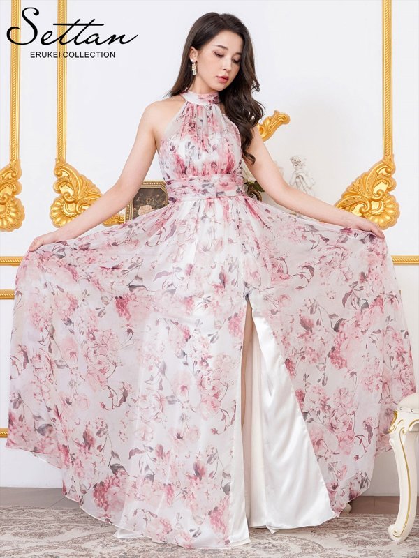 ピンクxホワイト　モデル：Didi　身長：166cm　着用サイズ：7号(Sサイズ)