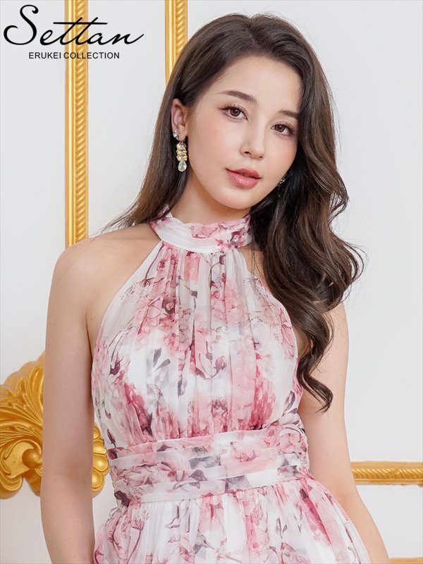 ピンクxホワイト　モデル：Didi　身長：166cm　着用サイズ：7号(Sサイズ)