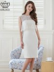 画像12: XS-Lサイズあり【ERUKEI エルケイ】レース/ シアー/ ノースリーブ/ ひざ丈/ タイト/ ワンピース/ ミディアムドレス/ キャバドレス[OF2] (12)
