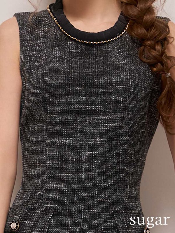 ブラック　モデル：るりぴ　身長：165cm　着用サイズ：7号(Sサイズ)