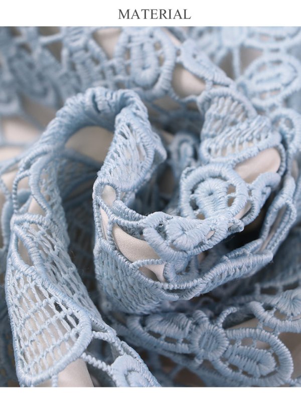 画像19: 【ERUKEI エルケイ】マーメイド/ ミディアム/ ワンピース/ ミモレ丈/ ケミカルレース/ ノースリーブ/ タイト/ キャバドレス[OF2] (19)