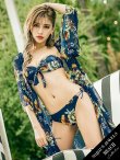 画像12: SALE！【水着小物：カーディガン】ボタニカルフラワーシフォンカーディガン/バンドゥビキニ[YMT] (12)
