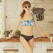 画像4: SALE！【ビキニ】【水着】ワンショルダーバイカラーリーフビキニ[YMT] (4)