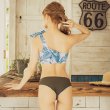 画像5: SALE！【ビキニ】【水着】ワンショルダーバイカラーリーフビキニ[YMT] (5)