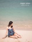 画像5: SALE！【ビキニ】【水着】ペプラムフリル/ バンドゥ/ ハイウエスト/ モーヴパープルフラワービキニ [YMT] (5)