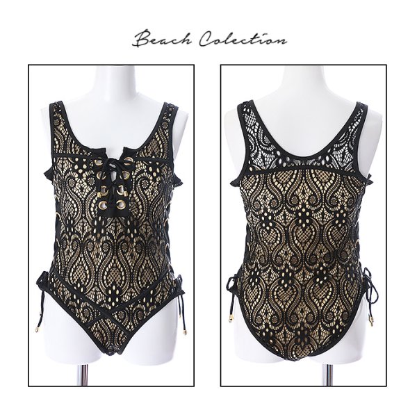 画像7: 【即日発送】【水着セール】【ビキニ】【水着】レースアップワンピースビキニ[YMT] (7)