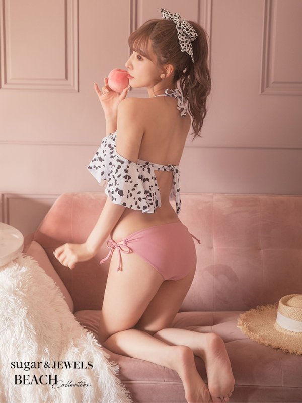 画像3: 【即日発送】【水着セール】【ビキニ】【水着】フリルショルダーダルメシアンビキニ[YMT] (3)