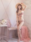 画像5: 再入荷！【ビキニ】【水着】フロントリボンバンドゥフラワービキニ/カーディガン[YMT] (5)