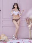 画像4: 【ビキニ】【水着】フリルショルダーさくらんぼビキニ[YMT] (4)