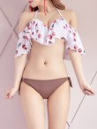 画像5: 【ビキニ】【水着】フリルショルダーさくらんぼビキニ[YMT] (5)