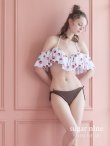 画像1: 【ビキニ】【水着】フリルショルダーさくらんぼビキニ[YMT] (1)