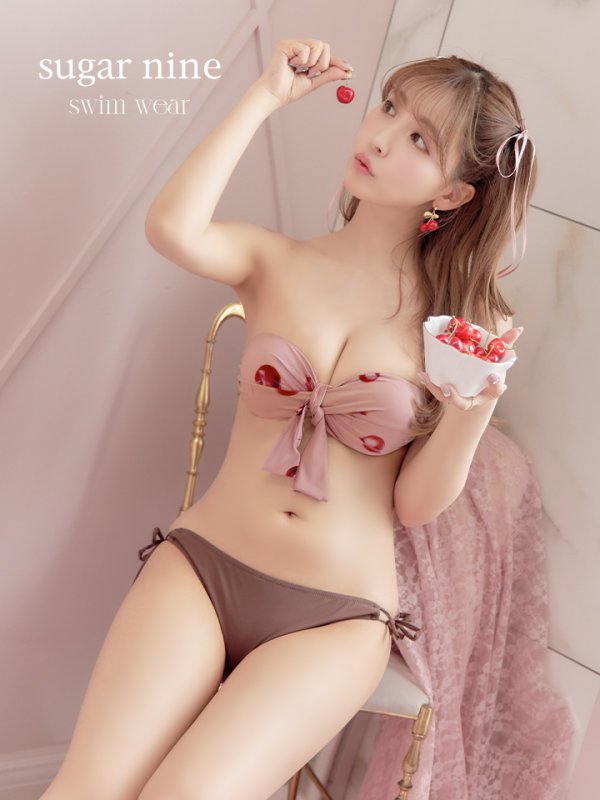画像3: 【即日発送】【水着セール】【ビキニ】【水着】フロントリボンさくらんぼビキニ[YMT] (3)