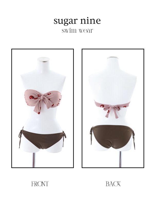 画像9: 【即日発送】【水着セール】【ビキニ】【水着】フロントリボンさくらんぼビキニ[YMT] (9)