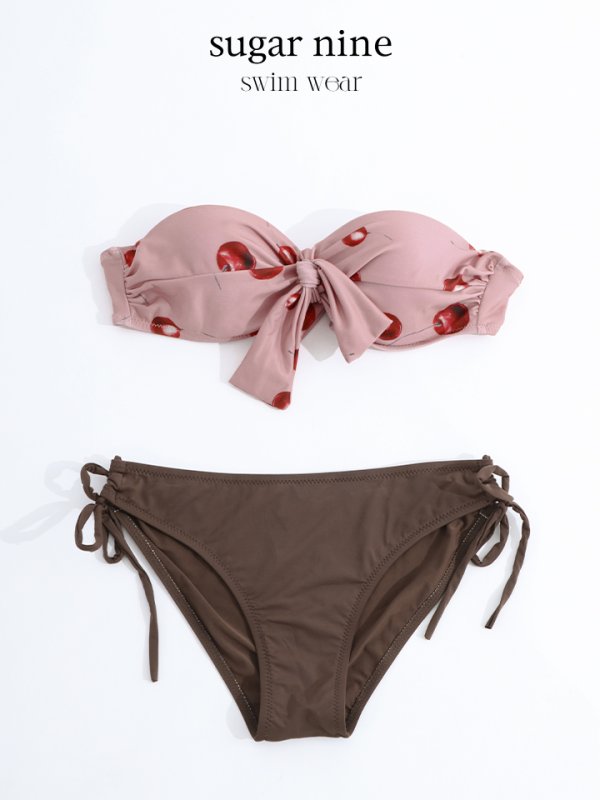 画像11: 【即日発送】【水着セール】【ビキニ】【水着】フロントリボンさくらんぼビキニ[YMT] (11)