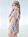 画像10: 【ビキニ】【水着】袖ありギャザーダルメシアンビキニ[YMT] (10)