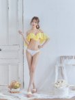 画像9: 【ビキニ】【水着】フリルショルダーフラワービキニ[YMT] (9)