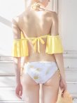 画像6: 【ビキニ】【水着】フリルショルダーフラワービキニ[YMT] (6)