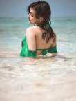 画像7: SALE！【ビキニ】【水着】フリルショルダーリーフ柄ビキニ[YMT] (7)