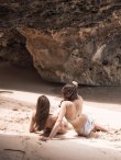 画像5: 【ビキニ】【水着】大理石/ 花柄/ バッククロスビキニ[YMT] (5)