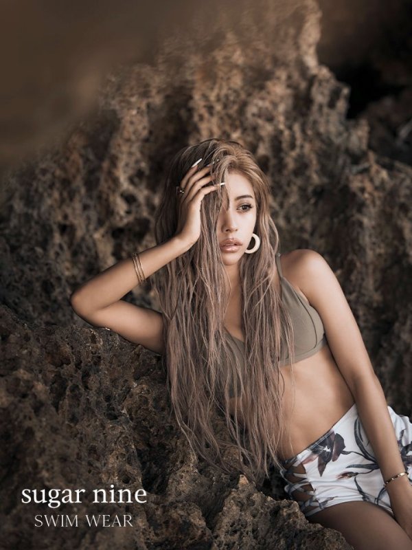 画像3: 【即日発送】【水着セール】【ビキニ】【水着】ボタニカル柄ハイウエストビキニ[YMT] (3)