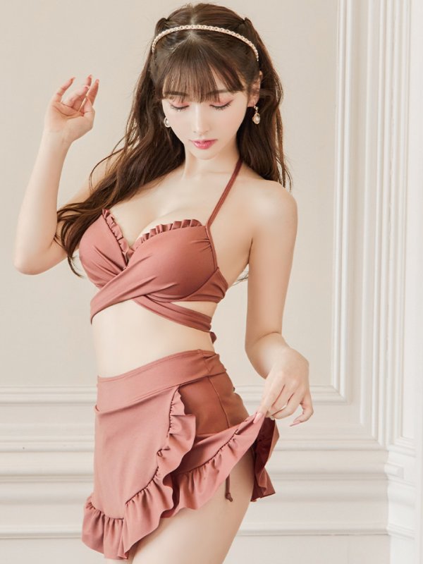 画像13: 【即日発送】【ビキニ】【水着】ホルターネックハイウエストビキニ[YMT] (13)