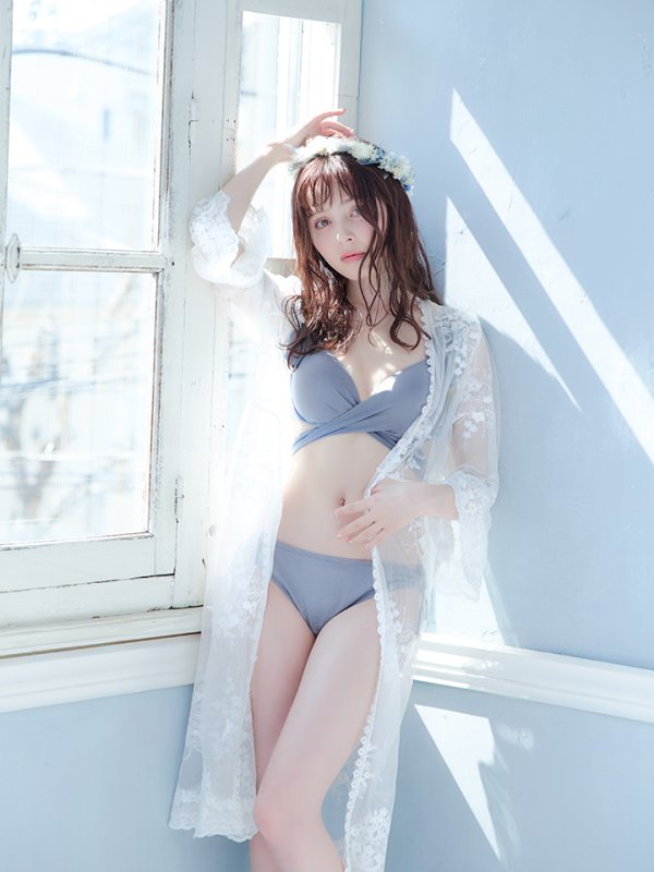 画像25: 【即日発送！】【ビキニ】【水着】ショルダーフリルクロスビキニ/無地/シンプル[YMT] (25)