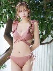 画像9: 【即日発送！】【ビキニ】【水着】ショルダーフリルクロスビキニ/無地/シンプル[YMT] (9)