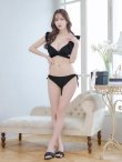 画像4: 【ビキニ】【水着】ショルダーフリルクロスビキニ/無地/シンプル[YMT]【一部予約 / 7月上旬発送予定】 (4)
