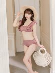 画像10: 【ビキニ】【水着】フリルショルダービキニ/ハイウエスト/無地/シンプル[YMT] (10)