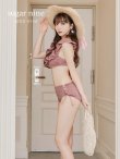 画像3: 【ビキニ】【水着】フリルショルダービキニ/ハイウエスト/無地/シンプル[YMT] (3)