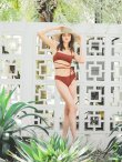 画像4: 【ビキニ】【水着】テラコッタ/ヘルシーホルタービキニ[YMT] (4)