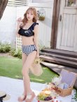 画像23: 【ビキニ】【水着】ギンガムフリルビキニ[M190-SW-23PY][YMT] (23)