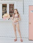 画像7: 【ビキニ】【水着】フリルカラー 千鳥格子柄 ビキニ 2点セット[YMT] (7)