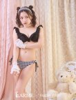 画像32: 【ビキニ】【水着】フリルカラー 千鳥格子柄 ビキニ 2点セット[YMT] (32)