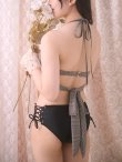 画像6: 【ビキニ】【水着】ブラウンチェックハイウエストビキニ[M192-SW-23PY][YMT] (6)