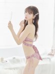 画像9: 【即日発送】【ビキニ】【水着】ツイードプリント バッククロスリボン クロスビキニ 2点セット[FB01](MG-SN003) (9)